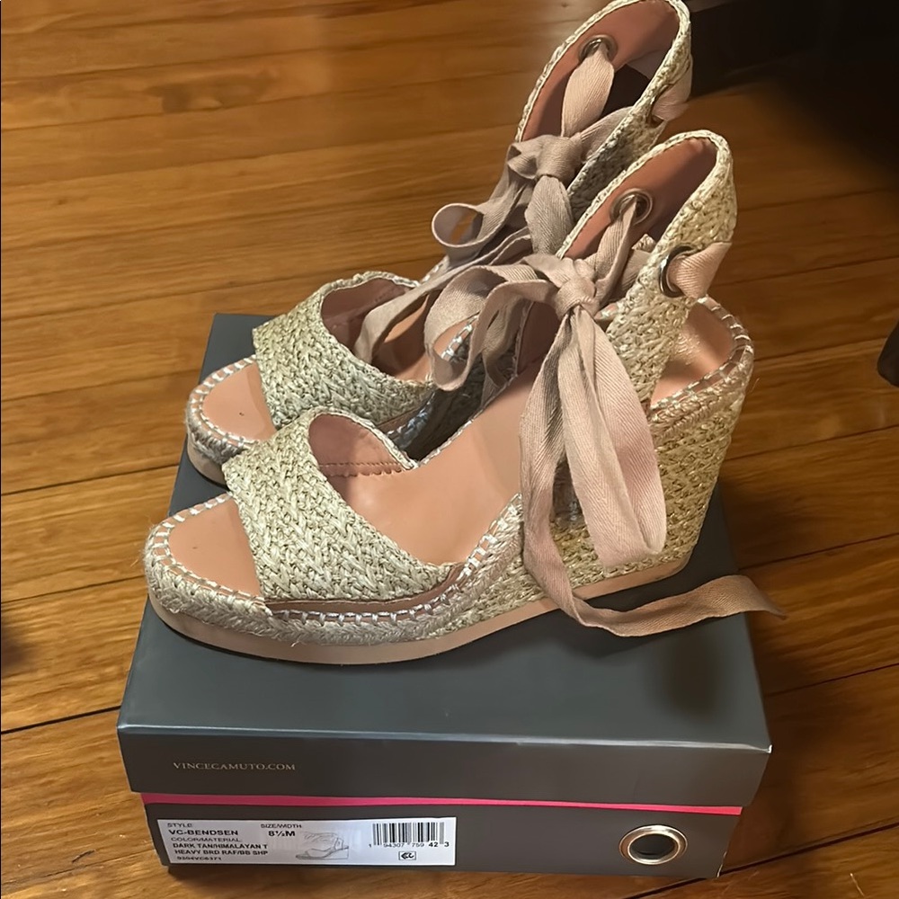 Vince Camuto Women's Tan Wedge Sandals